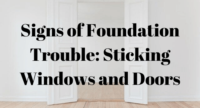 signs of foundation trouble